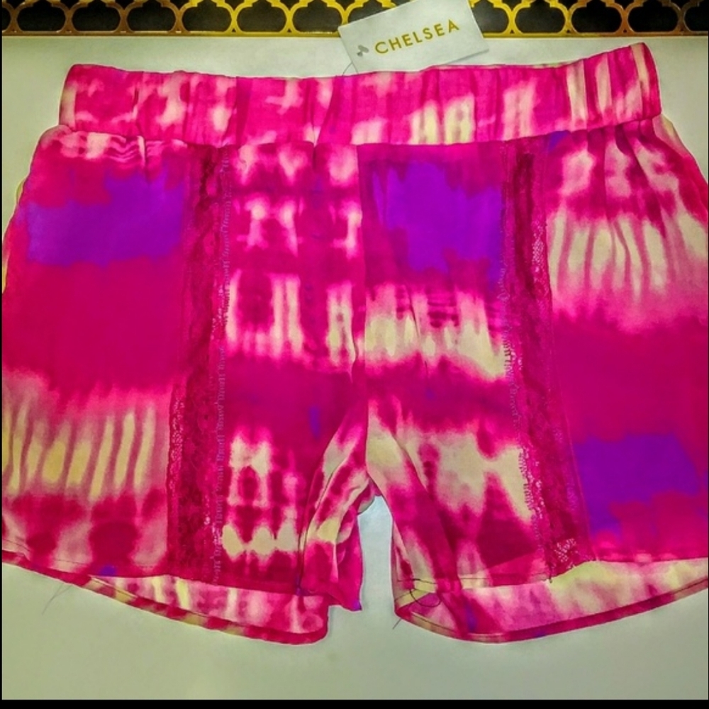 Chelsea Shorts Size S Addy Chiffon Lace Tie Dye - Picture 4 of 10